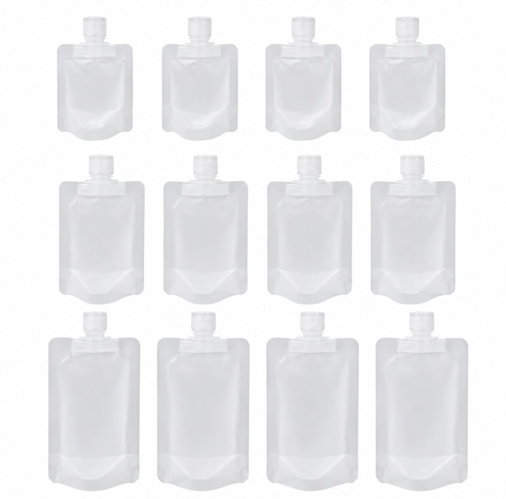 12-Pack Clear Clamshell Travel Makeup Pouches | TIKA