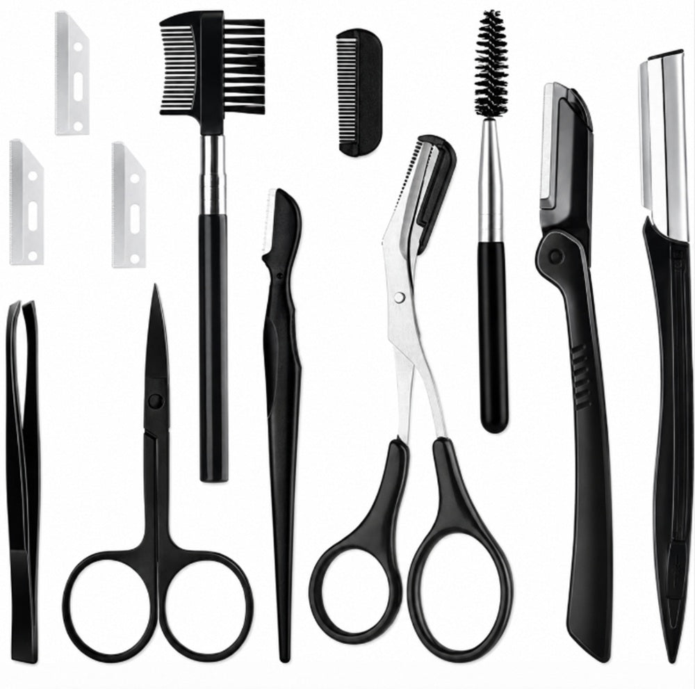 12-Piece Eyebrow & Facial Hair Grooming Kit | TIKA