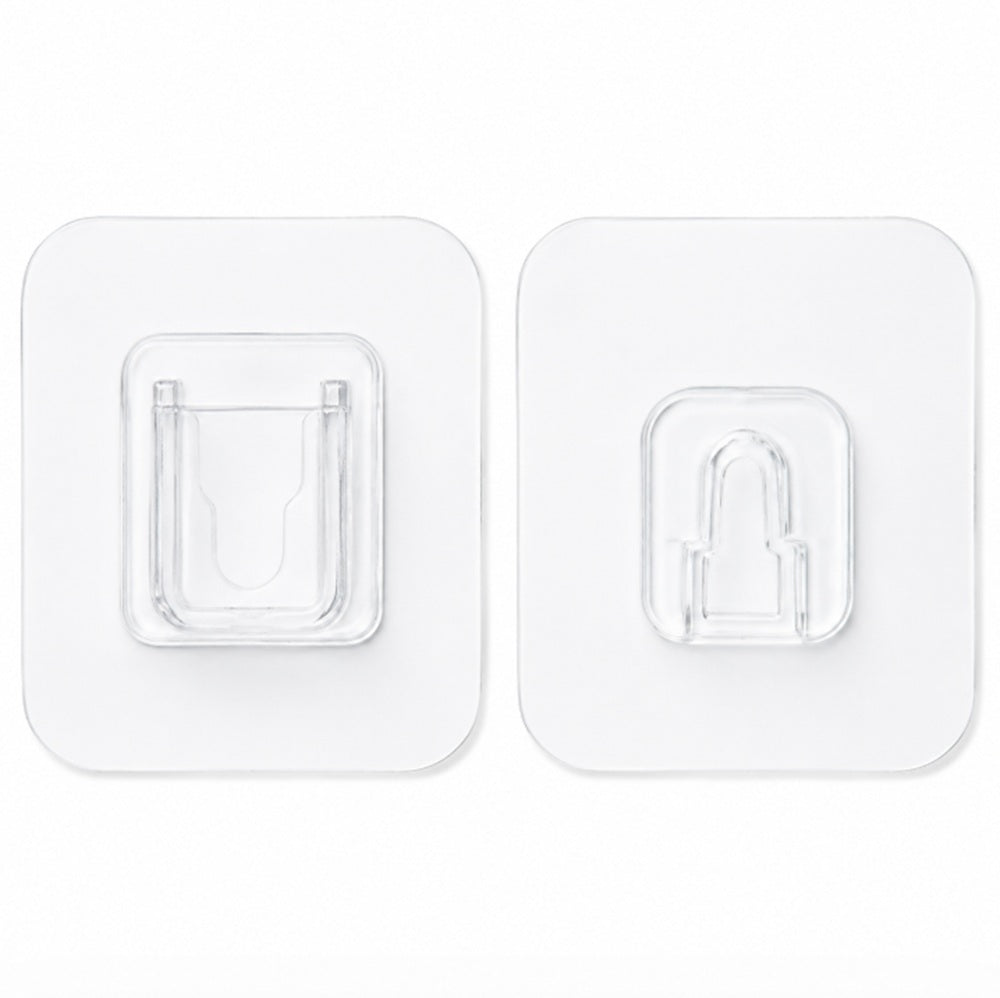 30-Set Clear Double-Sided Adhesive Wall Hooks | TIKA