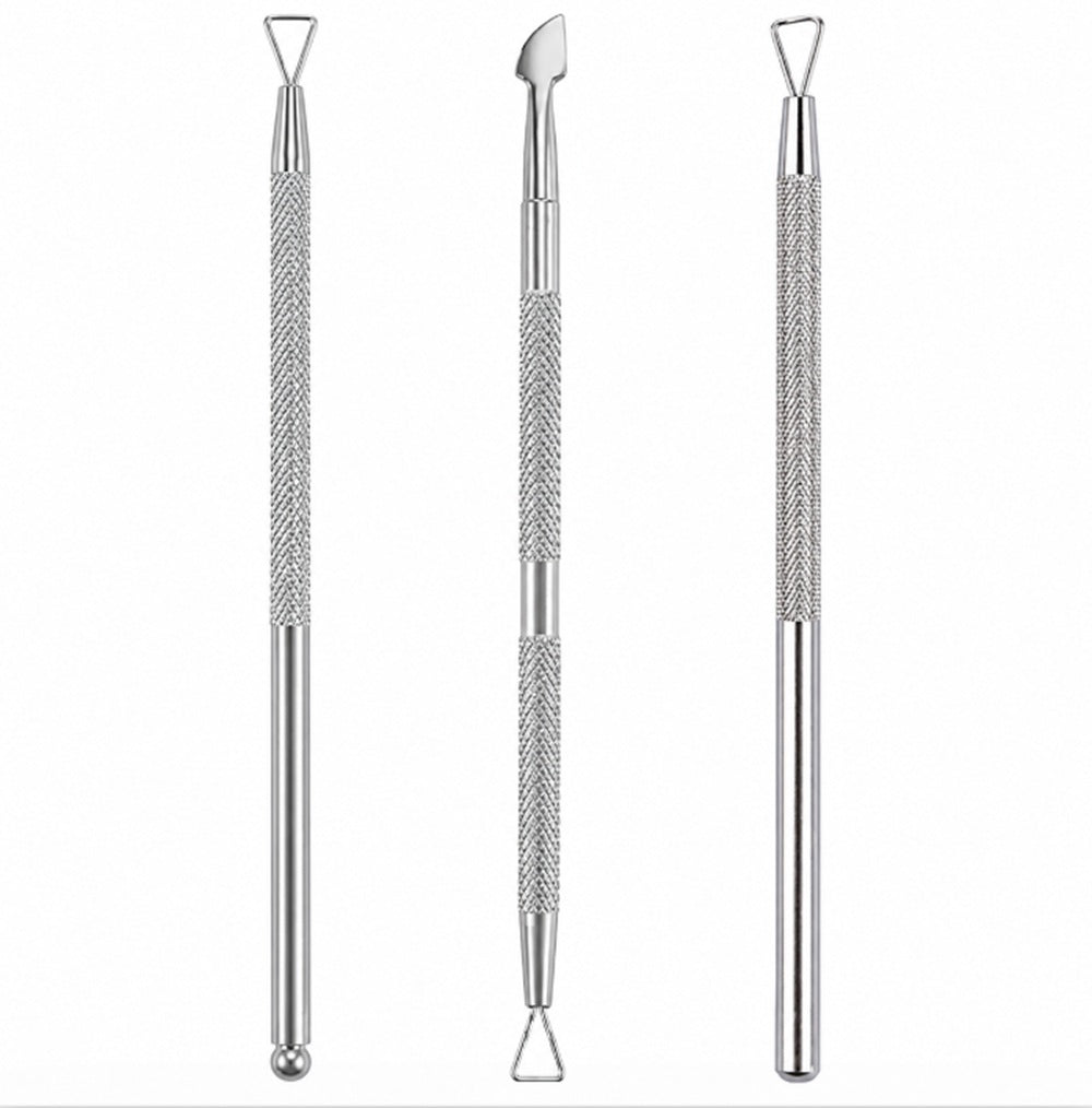3-Piece Stainless Steel Cuticle Pusher Set | TIKA