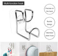 4-Pack Multifunction Bathroom Wall Hooks | TIKA