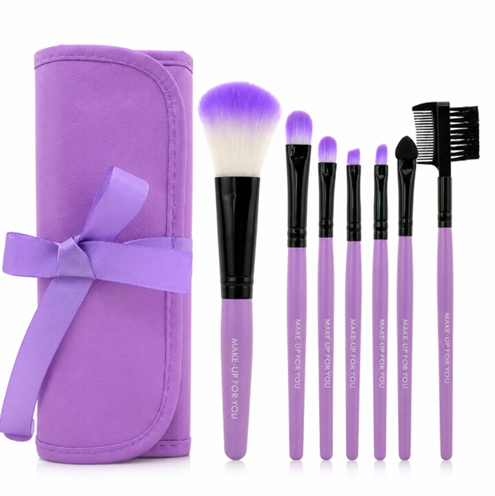 7-Piece Face, Eye & Lip Makeup Brush Set | TIKA