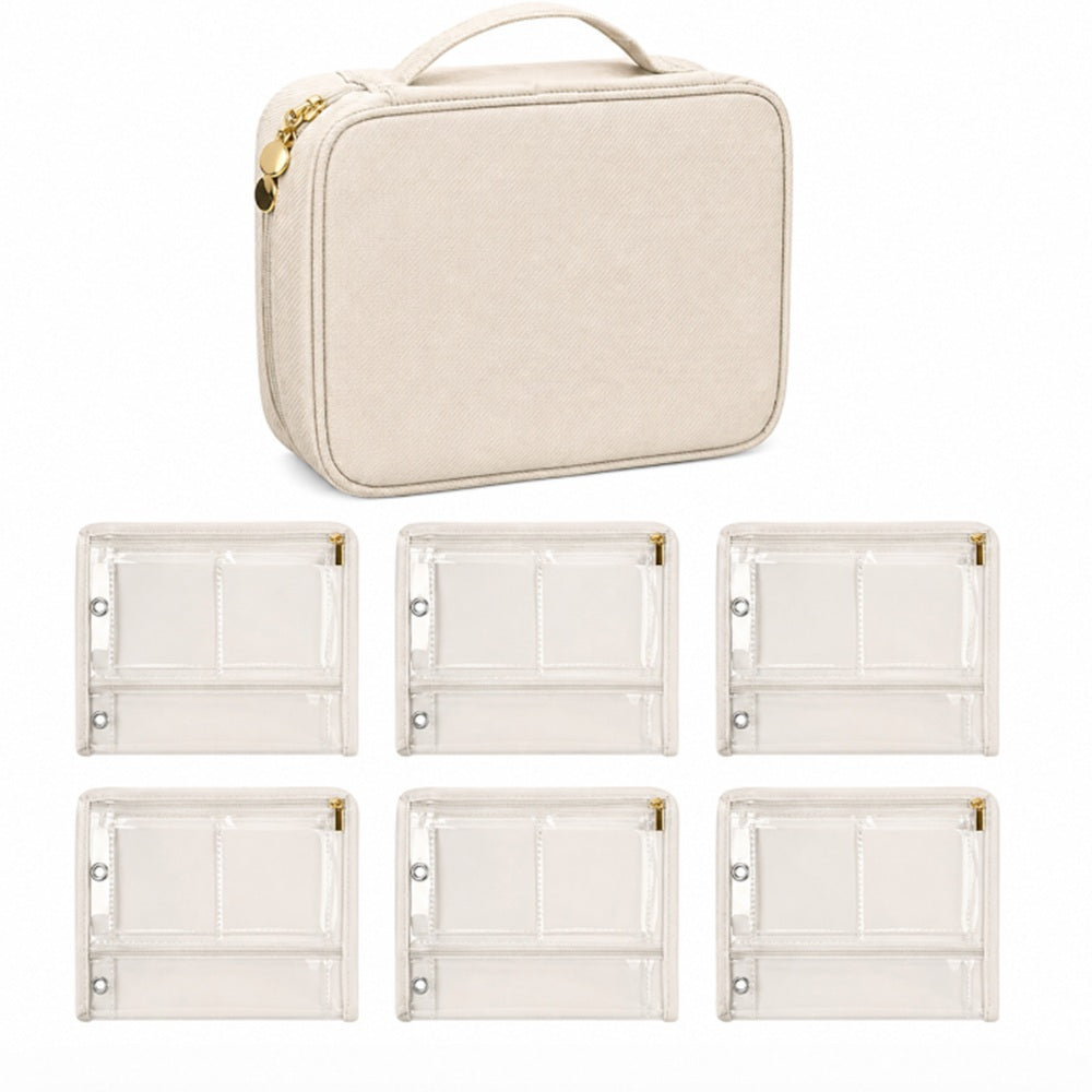 Travel Jewelry Organizer Binder with Clear Zippered Pages | TIKA