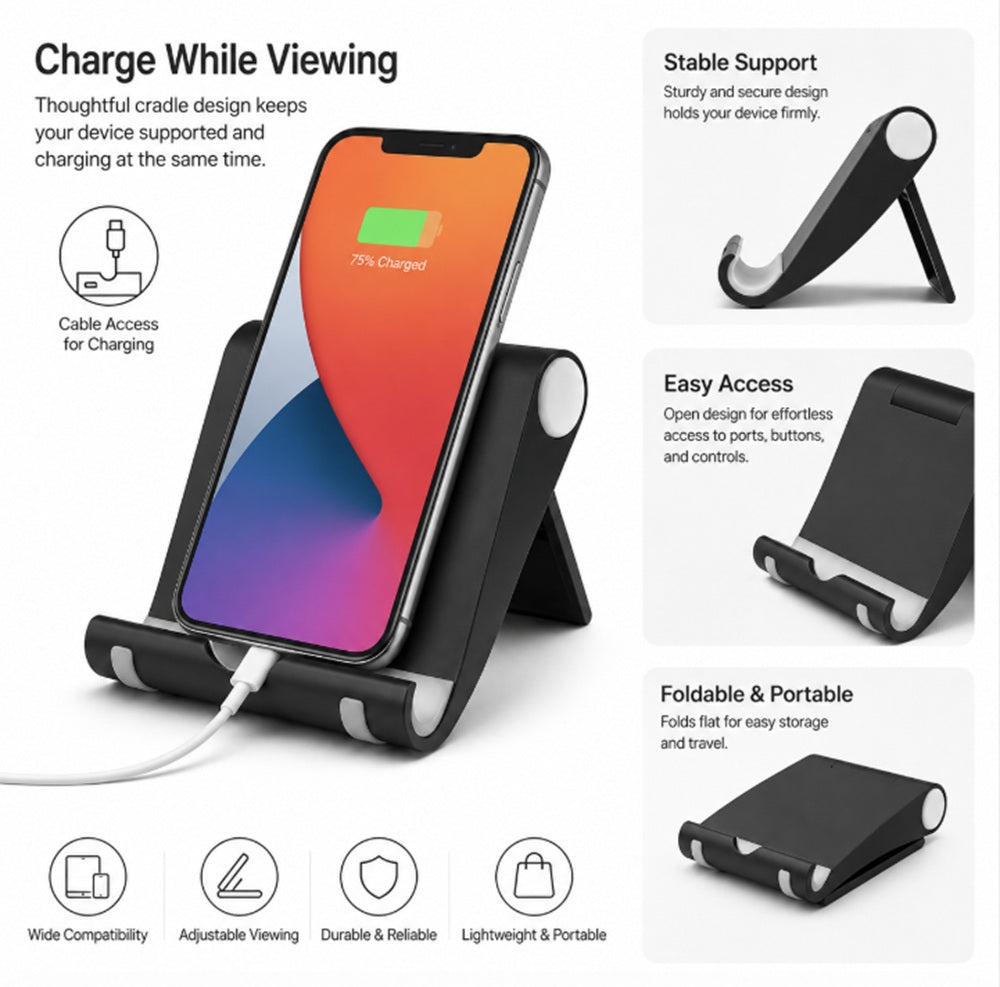 Foldable Phone & Tablet Desk Stand | TIKA