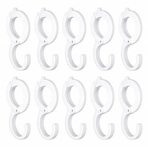 10-Pack Table Edge Clip Hooks for Desks & Shelves | TIKA