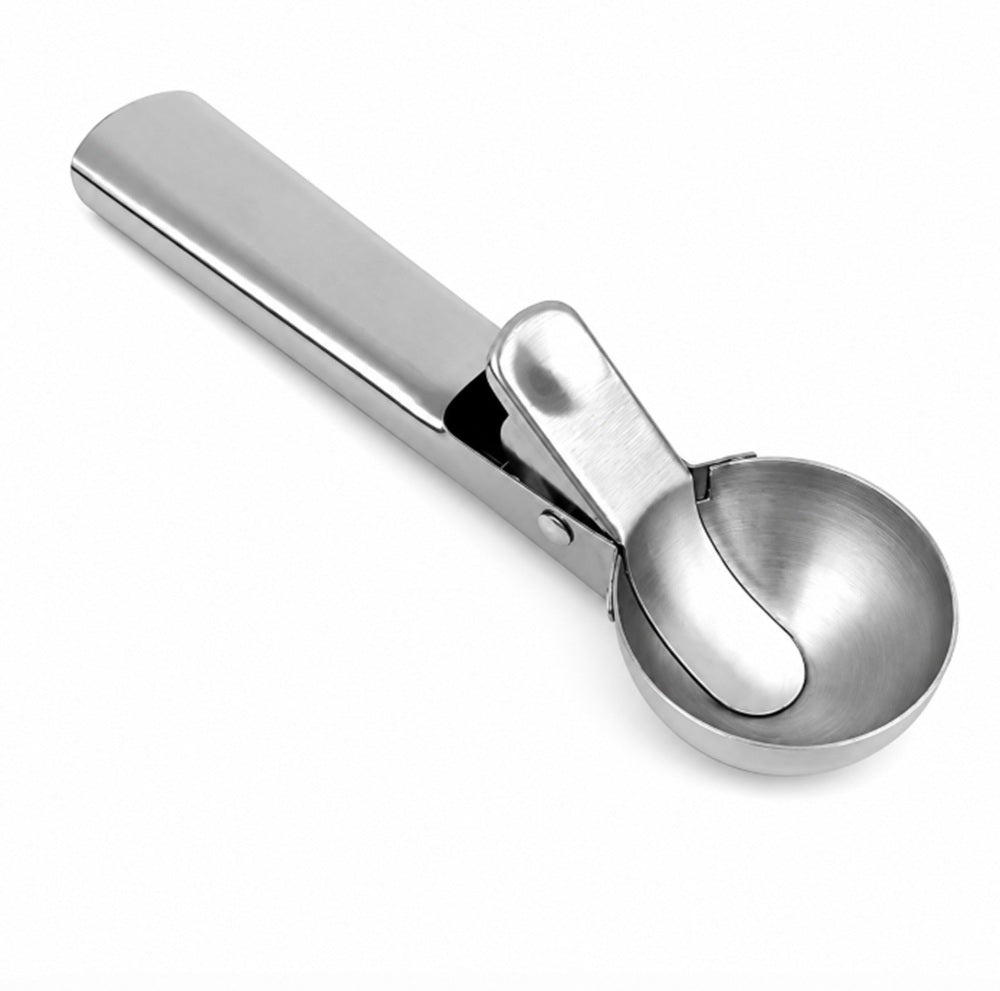 Stainless Steel Trigger Ice Cream Scoop for Cookie Dough & Melon | TIKA