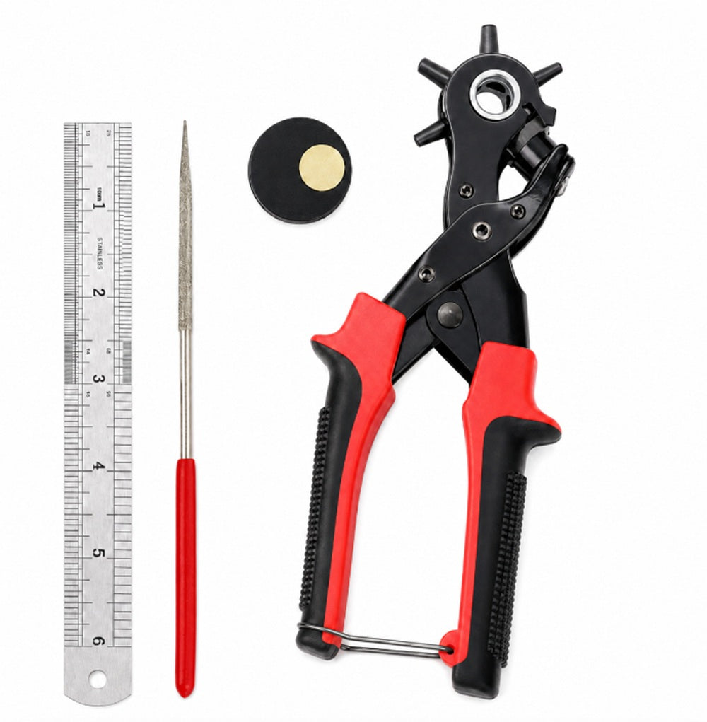10-Inch Rotary Leather Hole Punch Pliers, 6 Sizes | TIKA