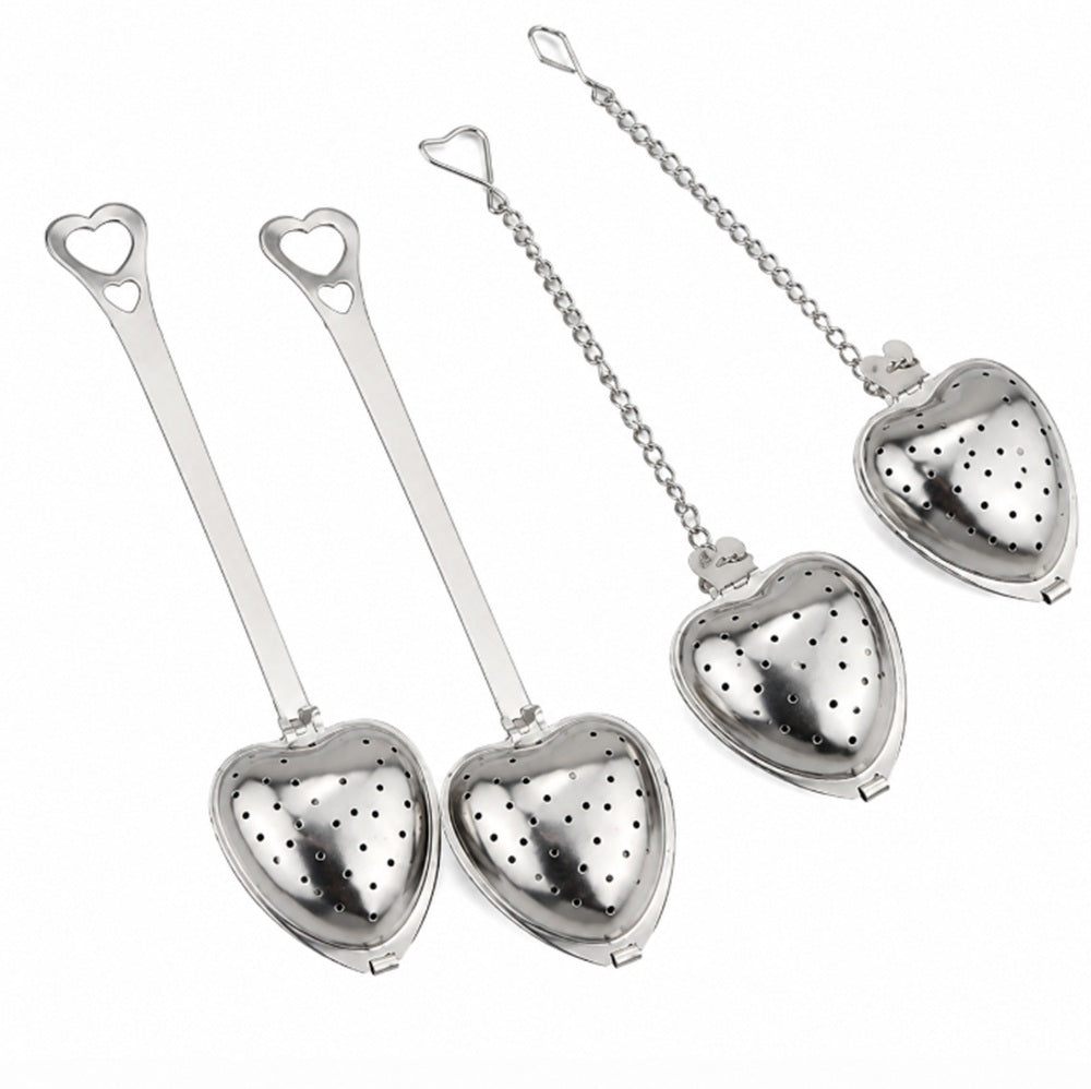 4-Pack Heart-Shaped Stainless Steel Loose-Leaf Tea Infuser Spoons | TIKA
