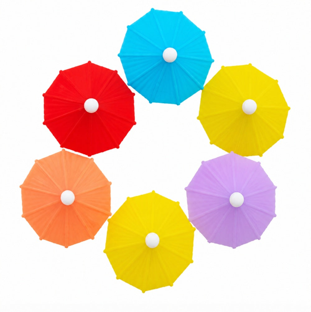 6-Pack Silicone Umbrella Drink Markers | TIKA