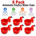 6-Pack Automatic Chicken Waterer Cups | TIKA