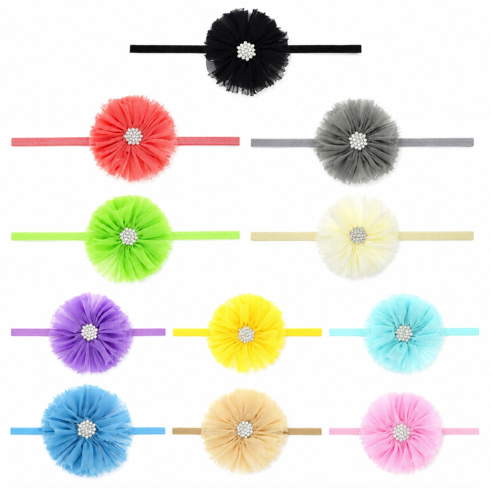 11-Pack Baby Girl Lace Bow & Flower Headbands | TIKA