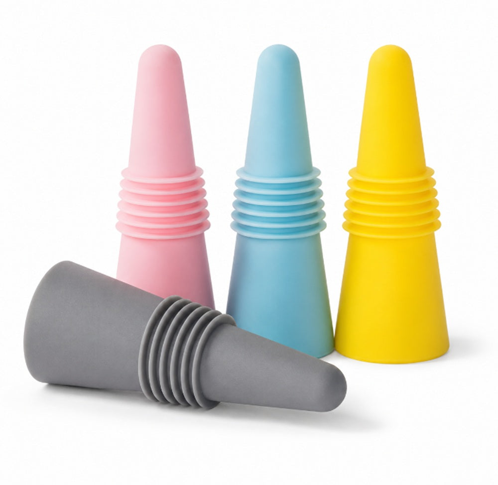 4-Pack Reusable Silicone Bottle Stoppers | TIKA