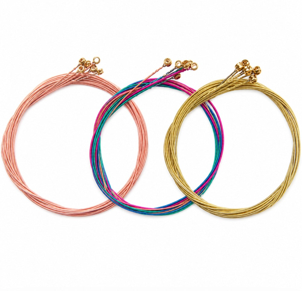 3 Sets Colorful Steel Acoustic Guitar Strings | TIKA