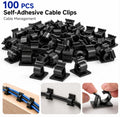 100-Pack Self-Adhesive Cable Organizer Clips | TIKA