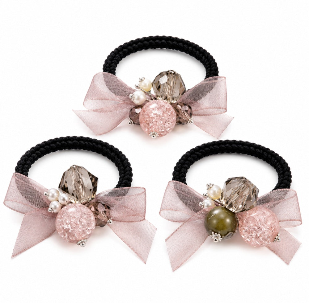 3-Pack Elastic Ponytail Hair Ties for Women & Girls | TIKA