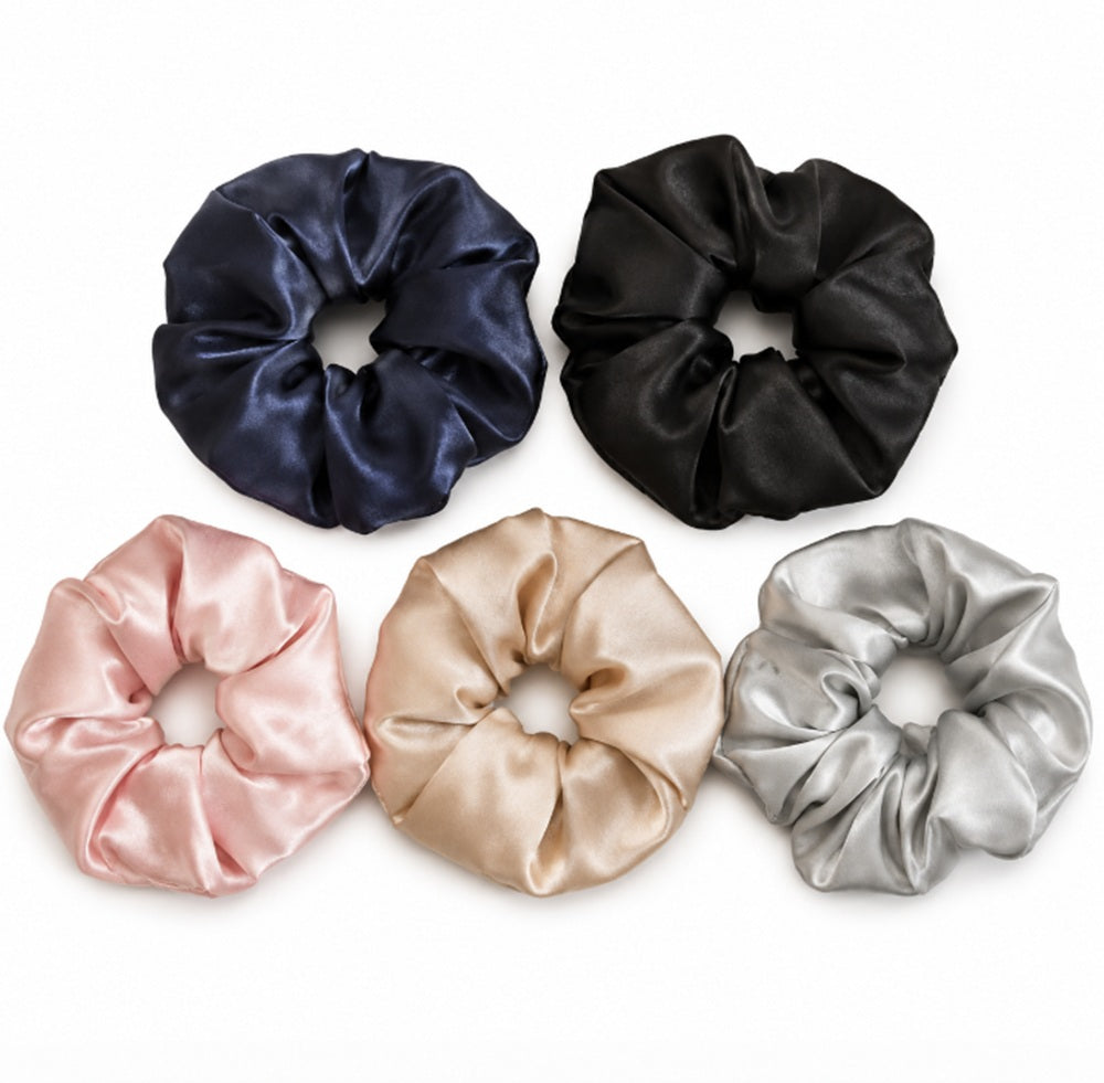 5-Pack Soft Satin Hair Scrunchies | TIKA