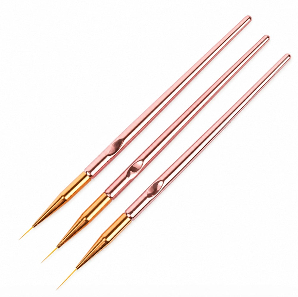 3-Piece Nail Art Dotting Tool & Fine Liner Brush Set | TIKA