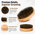Men’s Soft Boar Bristle Beard Brush with Wooden Handle | TIKA