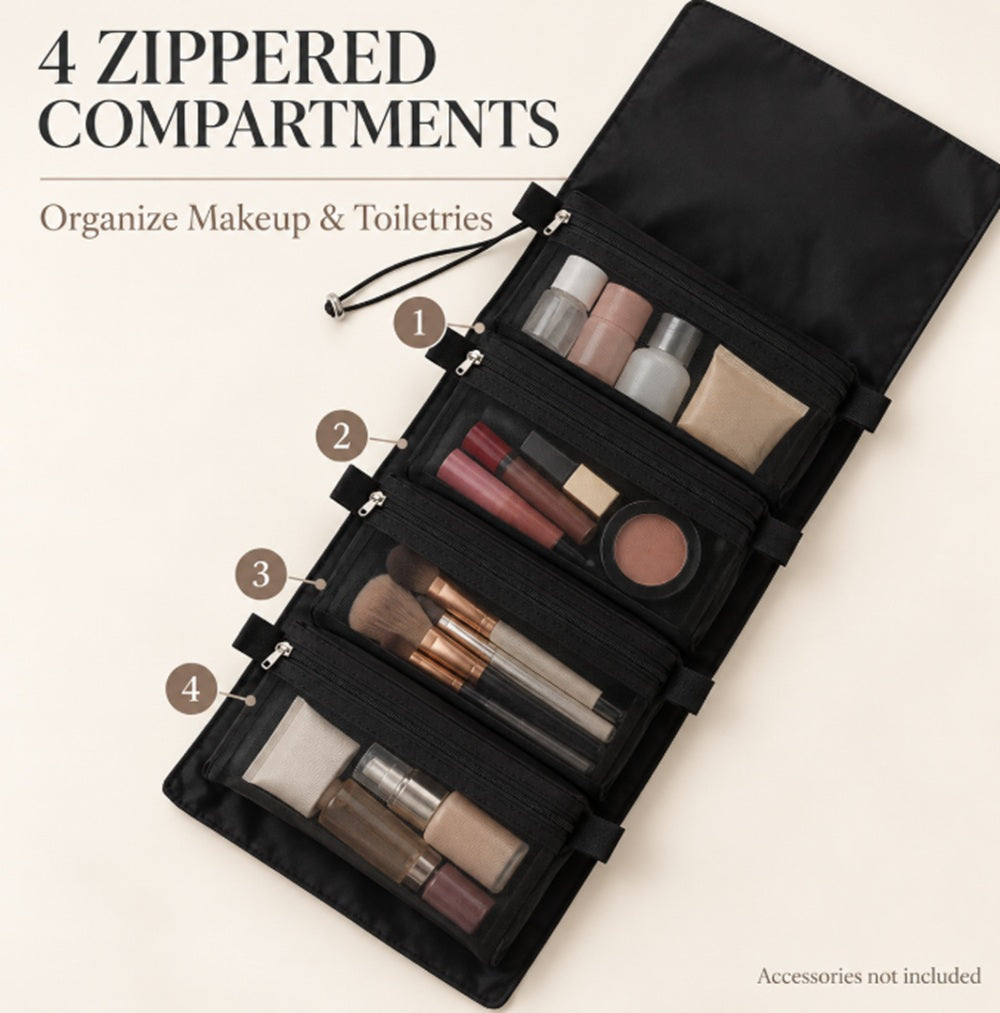 4-in-1 Foldable Hanging Makeup Organizer Bag | TIKA