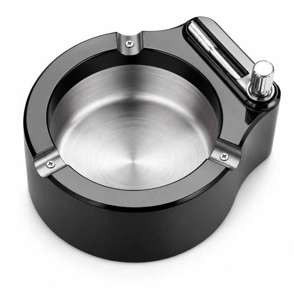 Retro Metal Ashtray with Refillable Match-Style Lighter | TIKA