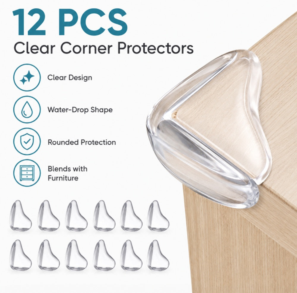 12-Pack Soft Silicone Table Corner Protectors | TIKA