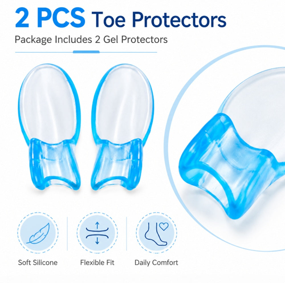 1-Pair Silicone Gel Big Toe Separators | TIKA