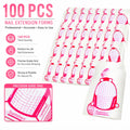100-Pack Nail Extension Form Stickers for Acrylic & UV Gel | TIKA