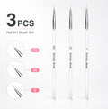 3-Pack Fine Liner Nail Art Brushes | TIKA