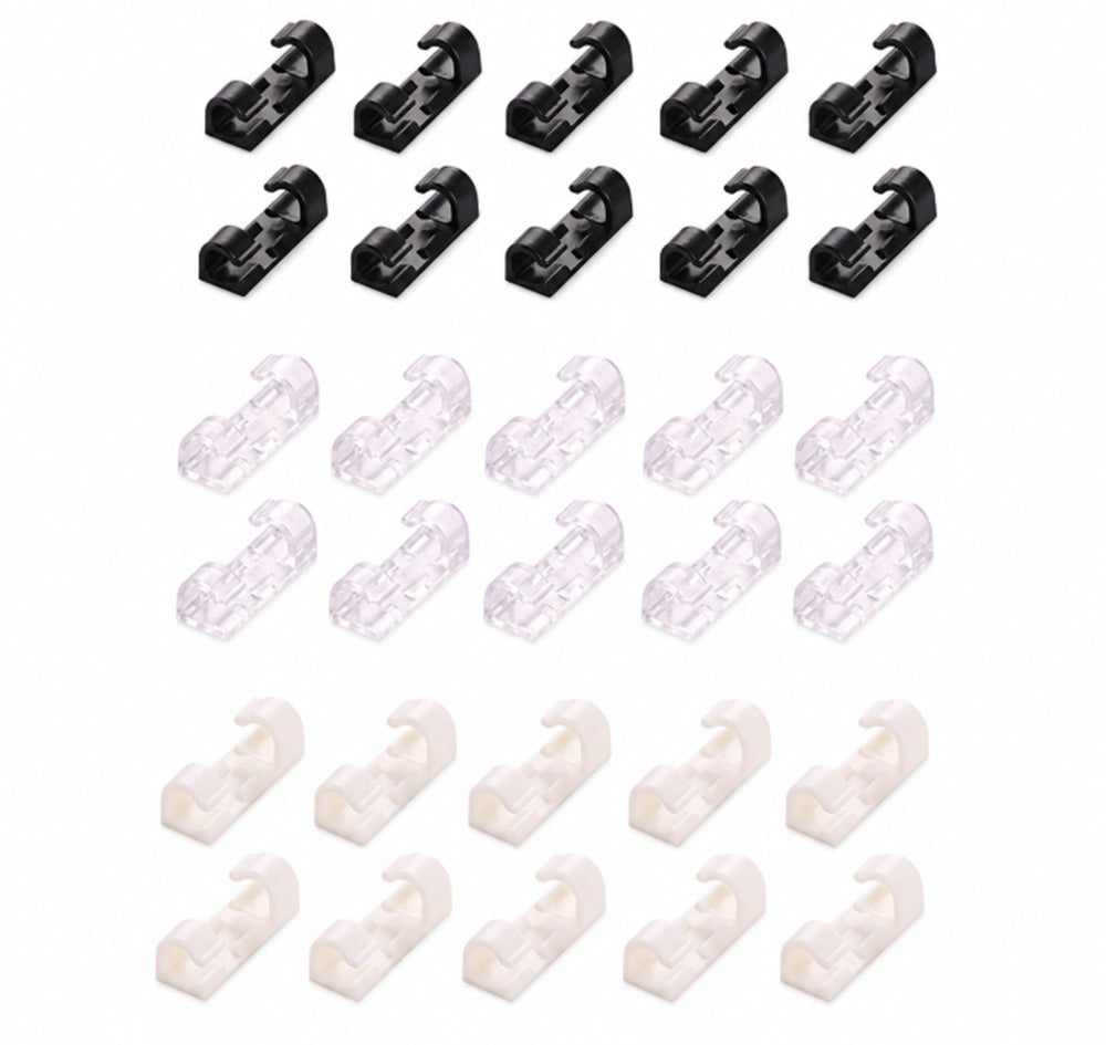 48-Pack Self-Adhesive Cable Organizer Clips | TIKA