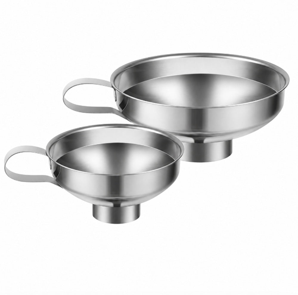 2-Piece Stainless Steel Canning Funnel Set for Wide-Mouth Mason Jars | TIKA