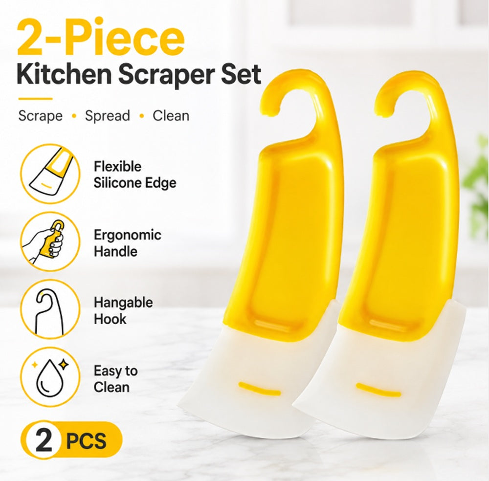 2-Pack Silicone Pot Scrapers for Cookware | TIKA