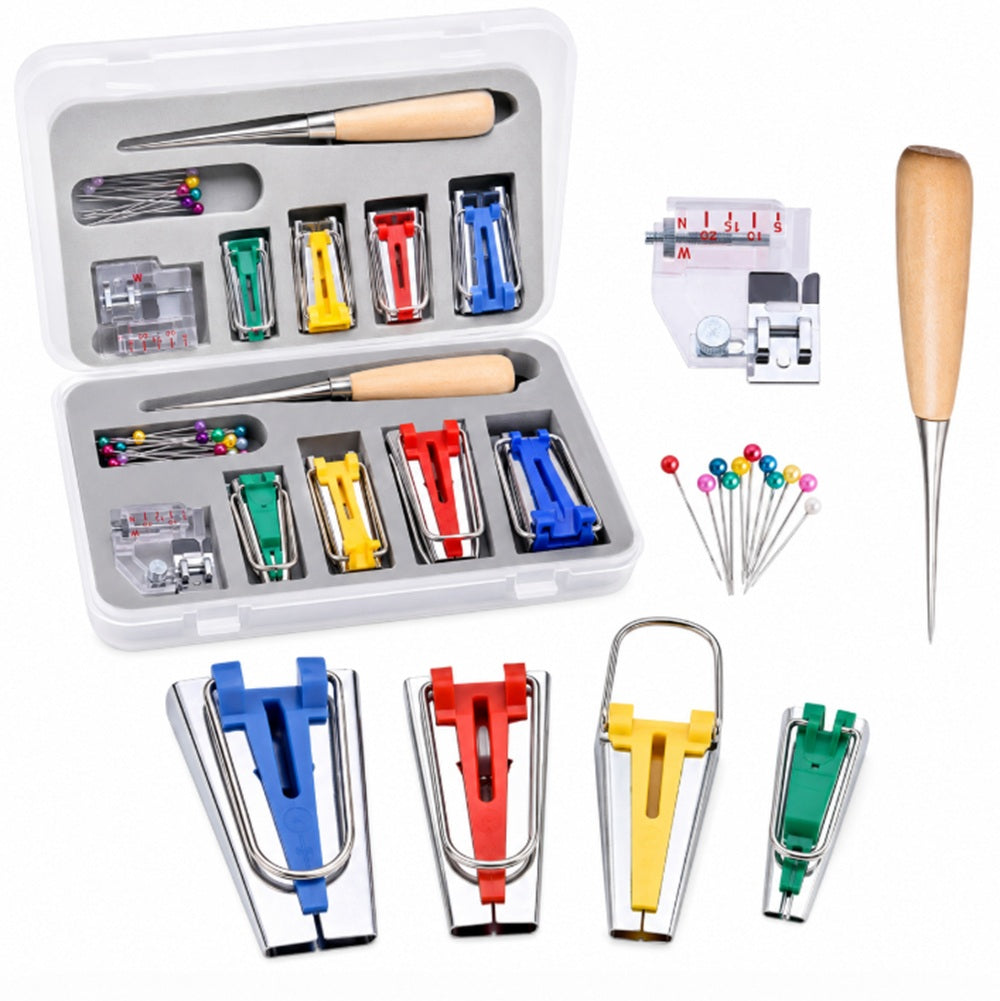 14-Piece Bias Tape Maker Kit with Binder Foot | TIKA