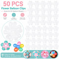 50-Pack Flower Balloon Clips & Garland Holders | TIKA