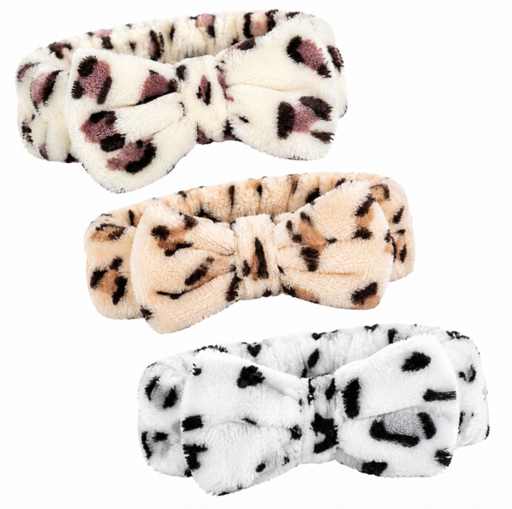 3-Pack Soft Microfiber Bow Spa Headbands for Women | TIKA