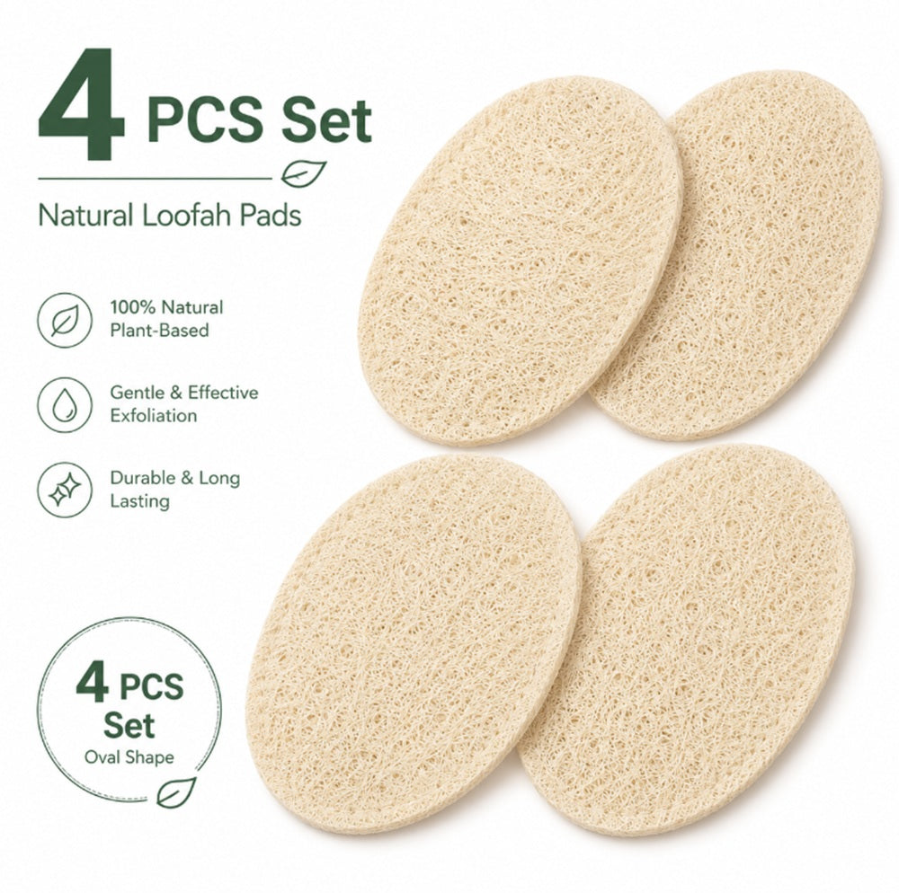 4-Pack Natural Loofah Dishwashing Sponges | TIKA
