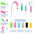 24-Pack Silicone Spiral Charging Cable Protectors | TIKA