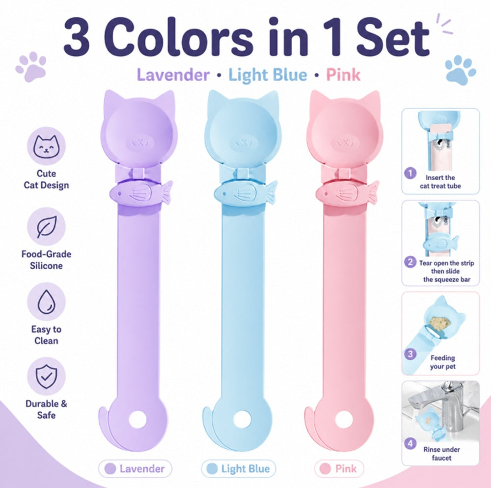 3-Pack Cat Treat Spoon Dispensers | TIKA