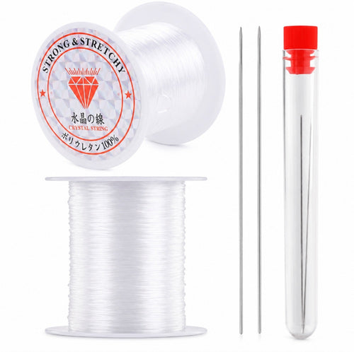 0.8mm Elastic Beading Cord Set with 2 Needles | TIKA