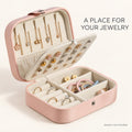Compact Leather Travel Jewelry Organizer Box | TIKA