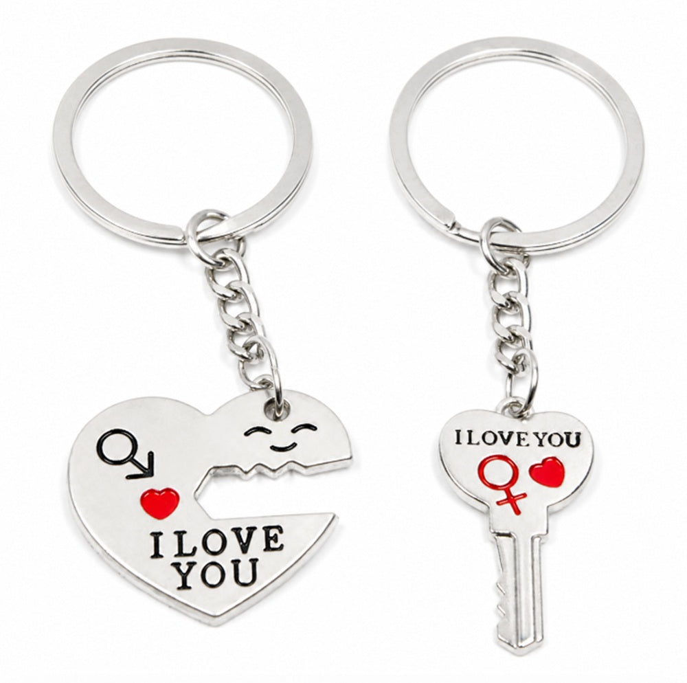 Matching Heart Couple Keychain Set | TIKA