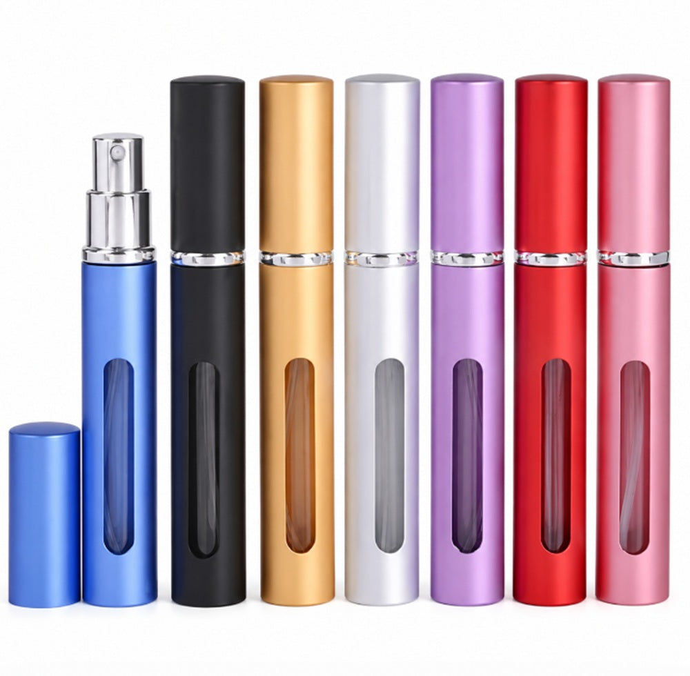 7-Piece 10 mL Refillable Travel Perfume Atomizer Set | TIKA