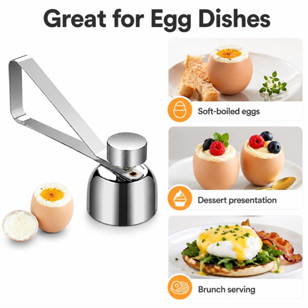 Stainless Steel Egg Topper for Soft & Hard-Boiled Eggs | TIKA