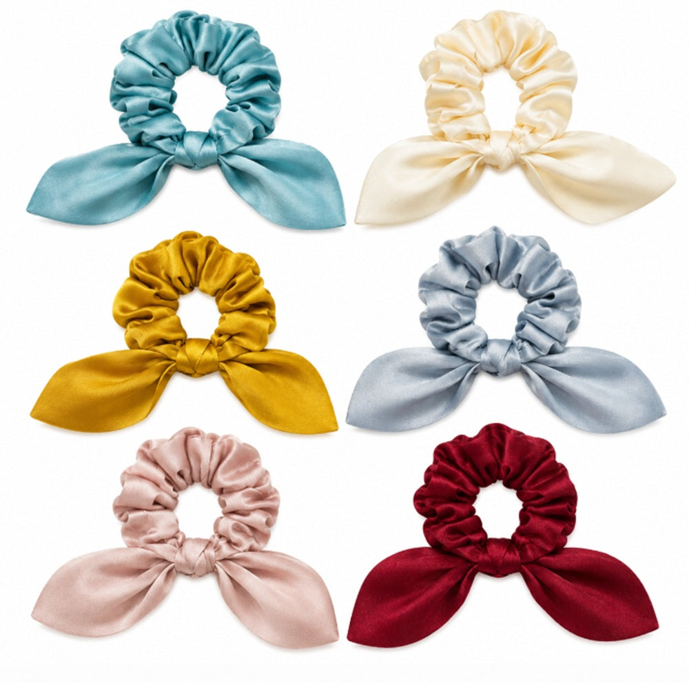 6-Piece Satin Scrunchie Hair Tie Set | TIKA