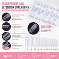 100-Pack Clear Dual Form Nail Molds | TIKA