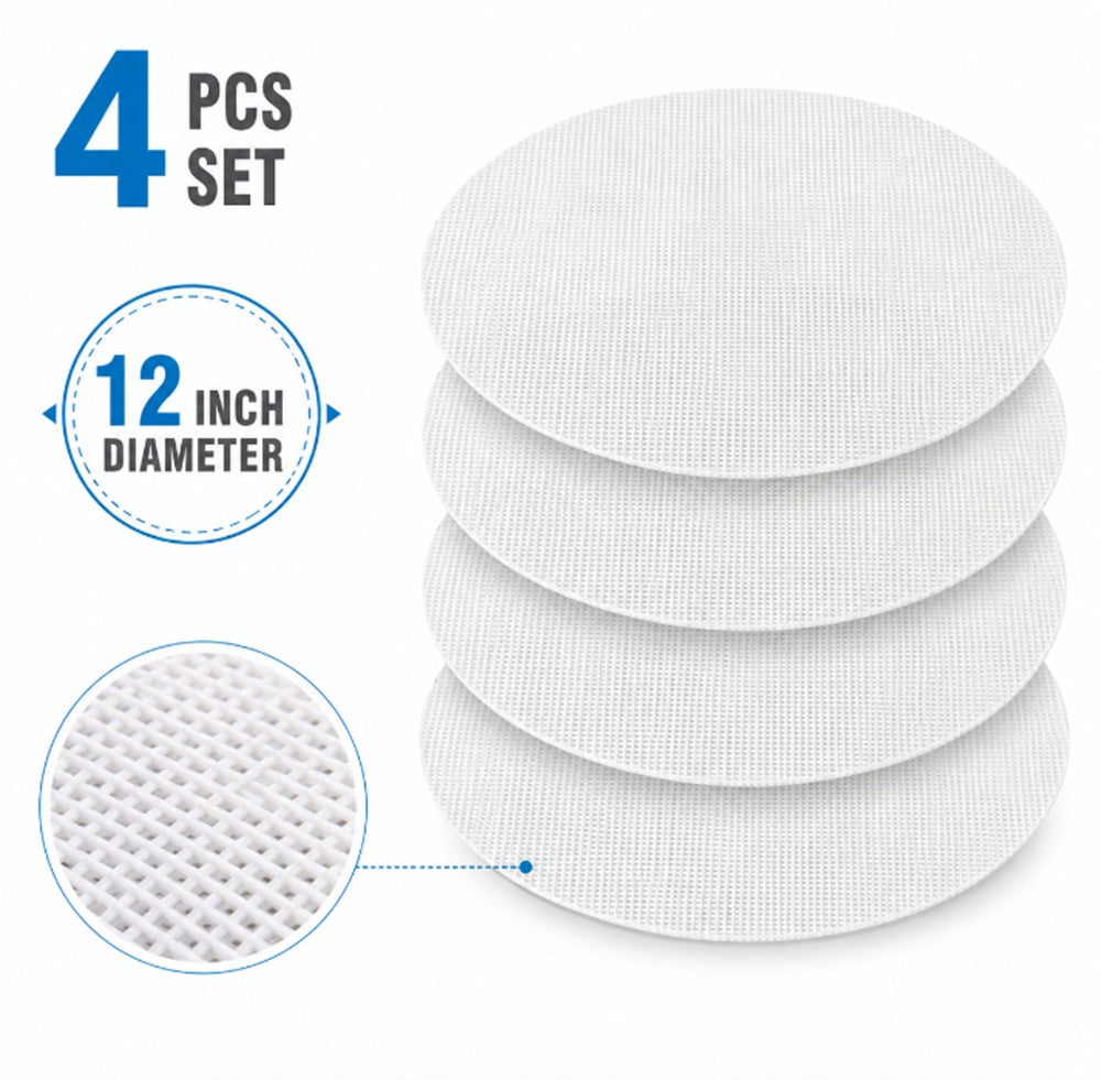 4-Pack Round Silicone Mesh Steamer Liners | TIKA