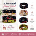 4-Pack Women's Wide Floral Turban Headbands | TIKA