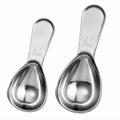 2-Piece Stainless Steel Coffee Scoop Set, 15ml & 30ml | TIKA
