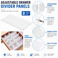 8-Pack Adjustable Drawer Dividers | TIKA