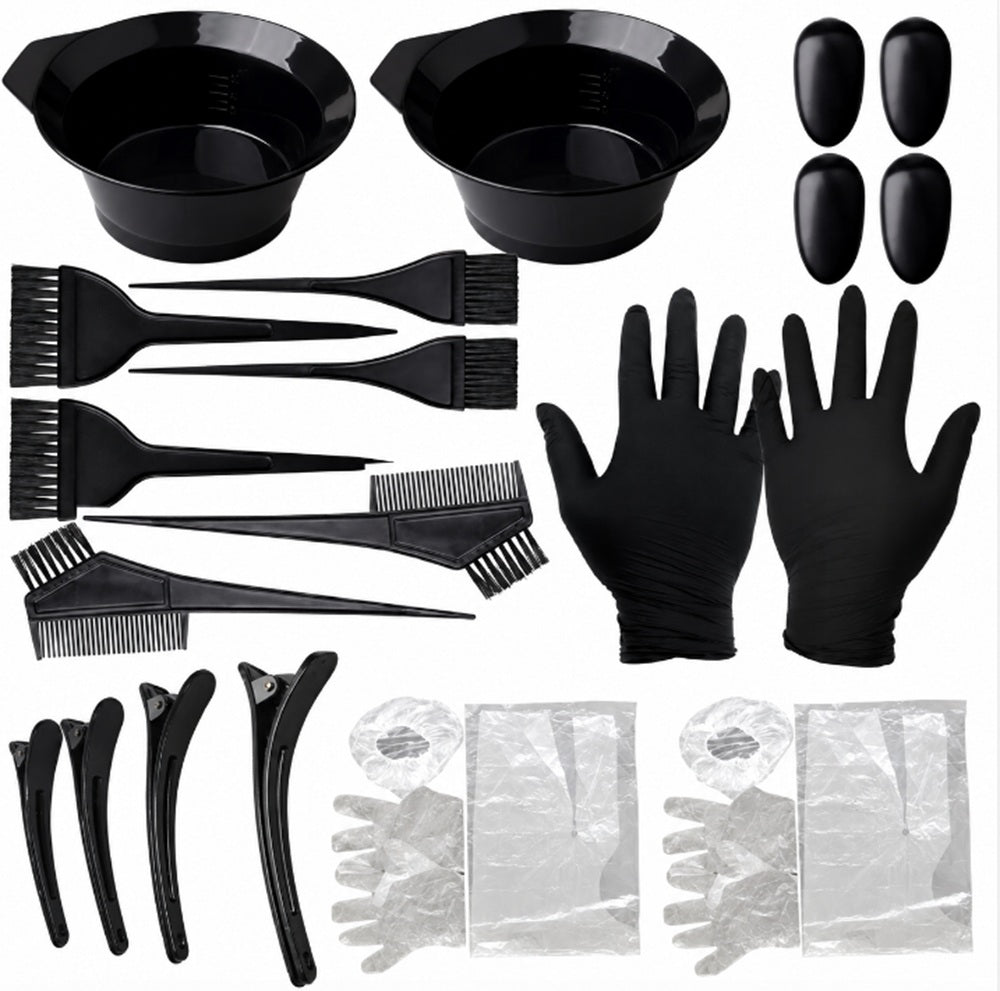 22-Piece Hair Coloring Brush, Comb & Bowl Kit | TIKA