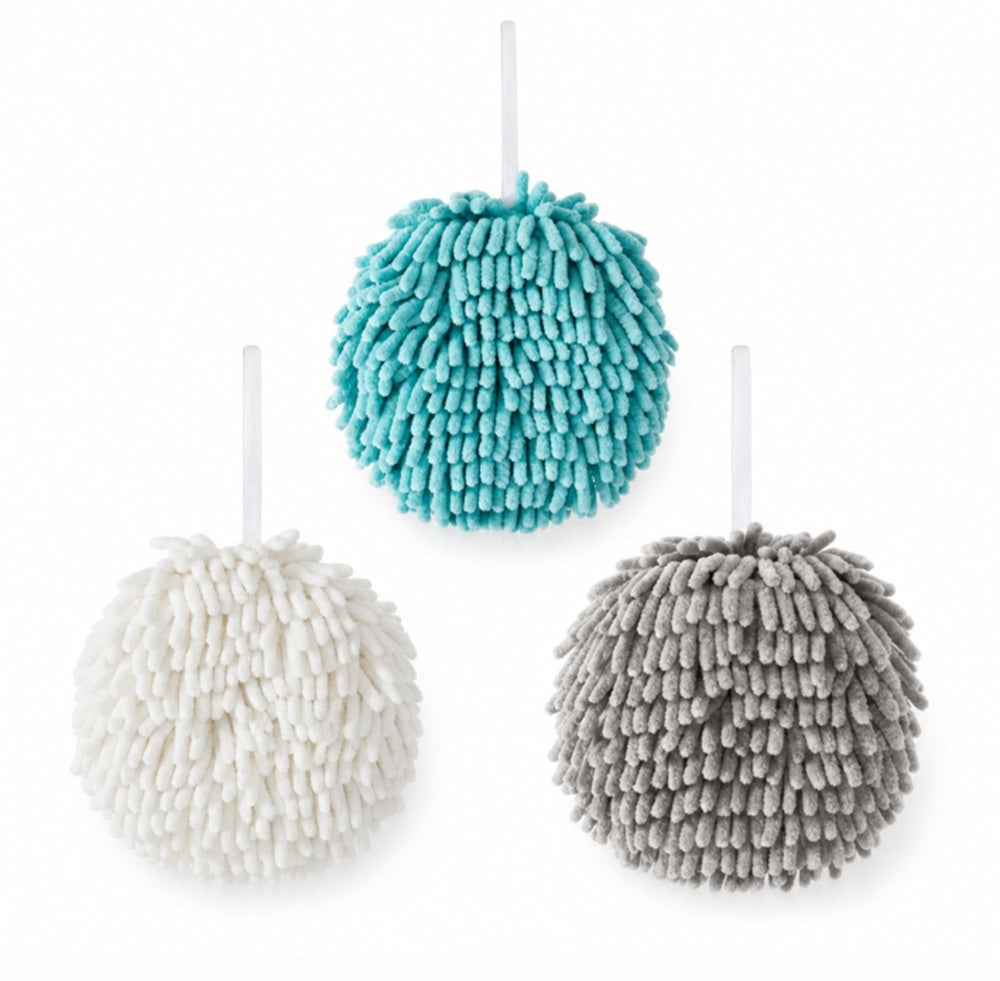 3-Pack Absorbent Hanging Hand Towel Balls | TIKA